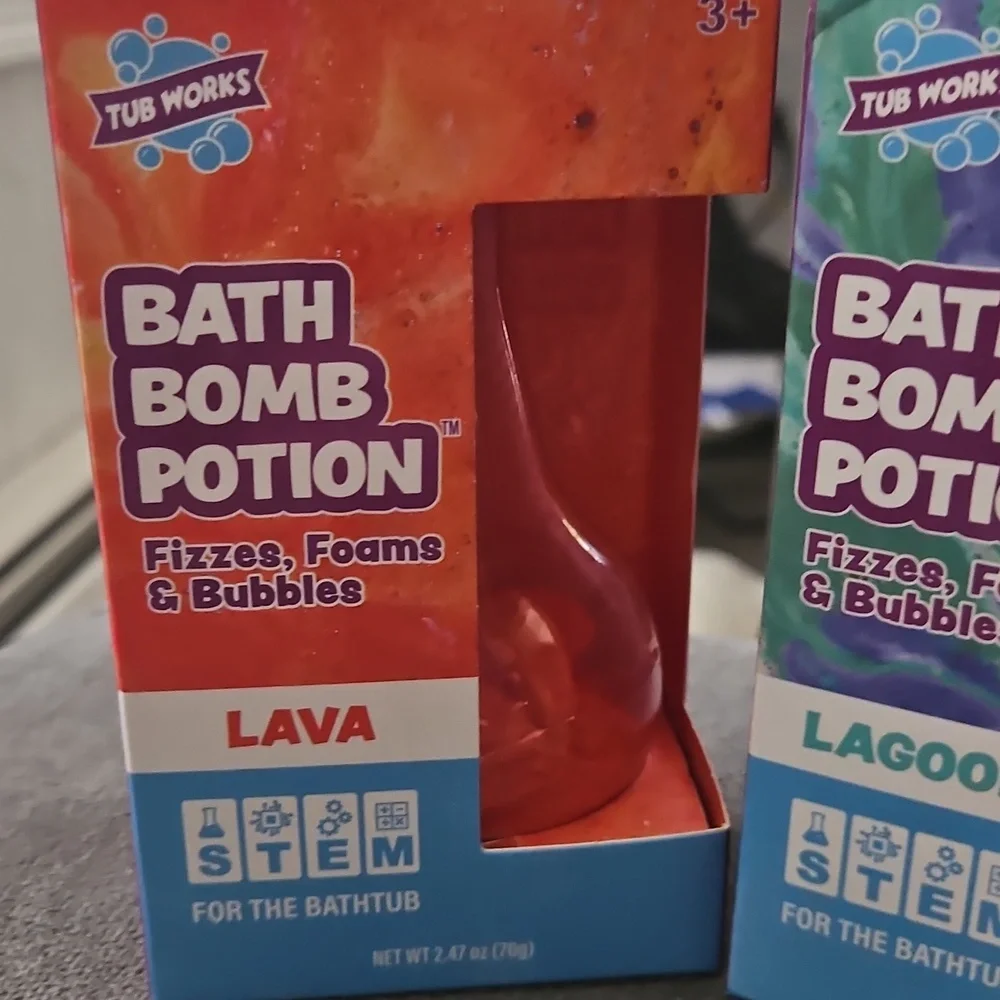 Bath Bomb Potions- Lava & Lagoon! Fizzes, Foams And Bubbles! Brand New